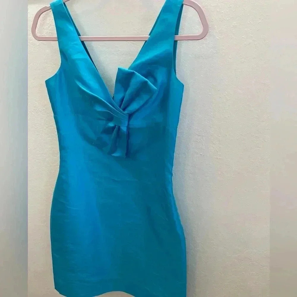 Blue Kate Spade dress with front bow